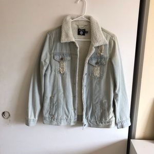 Denim jacket lined with fleece